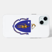 iPhone 15 Plus Case-Mate,マサチューセッツ州旗 Case-Mate iPhoneケース (裏面 (横))