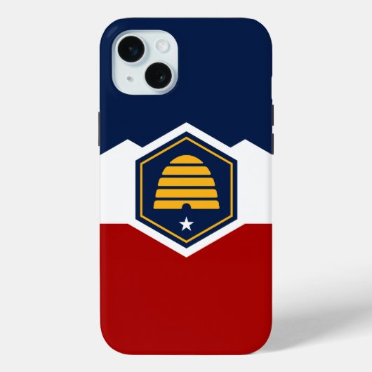 iPhone 15 Plus Case-Mate ユタ州新州旗 iPhoneケース (裏面)