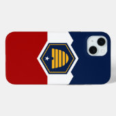 iPhone 15 Plus Case-Mate ユタ州新州旗 iPhoneケース (裏面 (横))