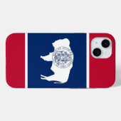 iPhone 15 Plus Case-Mate ワイオミング州の旗 iPhoneケース (裏面 (横))