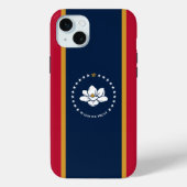 iPhone 15 Plus Case-Mate, Mississippi flag Case-Mate iPhoneケース (裏面)
