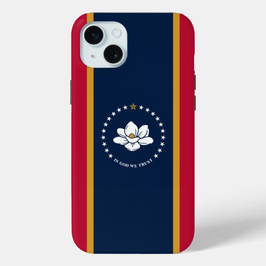iPhone 15 Plus Case-Mate, Mississippi flag Case-Mate iPhoneケース (裏面)