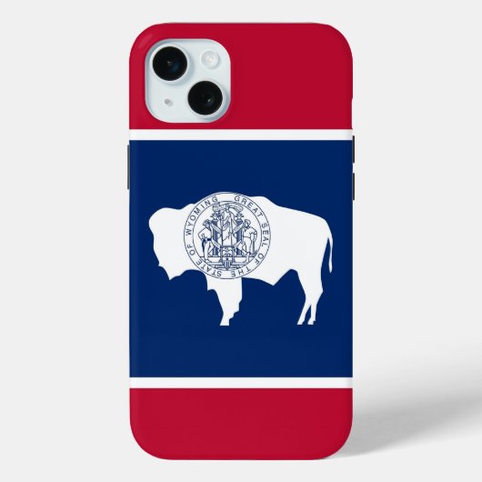 iPhone 15 Plus Case-Mate, Wyoming flag Case-Mate iPhoneケース (裏面)