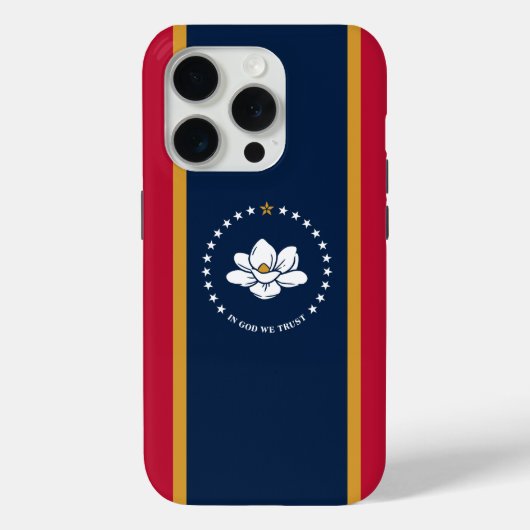iPhone 15 Proケースメイト、ミシシッピ州旗 Case-Mate iPhoneケース (裏面)