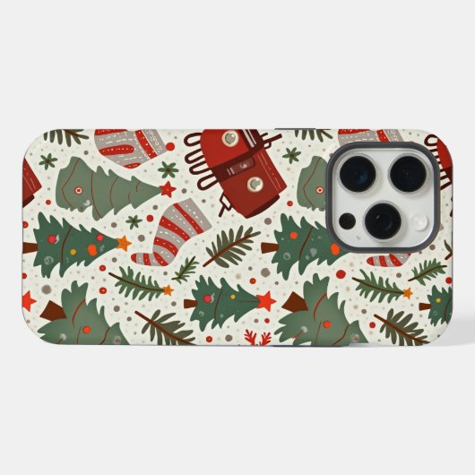 iPhone 15 Pro最大クリスマスケース iPhoneケース (裏面横)