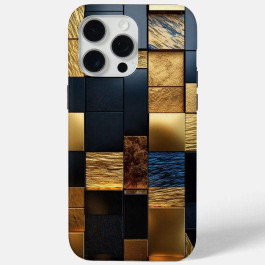 iPhone 15 pro最大ケース最高キューブ色パターン Case-Mate iPhoneケース (裏面)