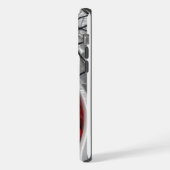 iPhone 15 pro最大ケース赤とシルバー色 iPhoneケース (左側面)