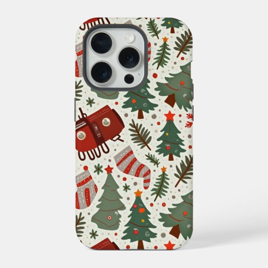iPhone 15 Pro クリスマスケース iPhoneケース (裏面)