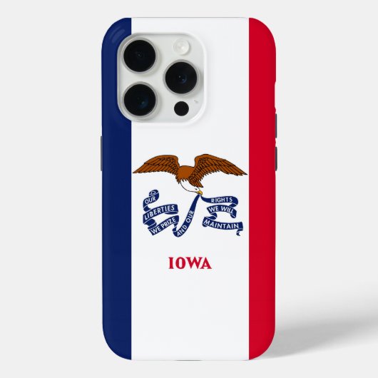 iPhone 15 Pro Case-Mate アイオワ州の旗 iPhoneケース (裏面)