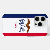 iPhone 15 Pro Case-Mate アイオワ州の旗 iPhoneケース (裏面 (横))