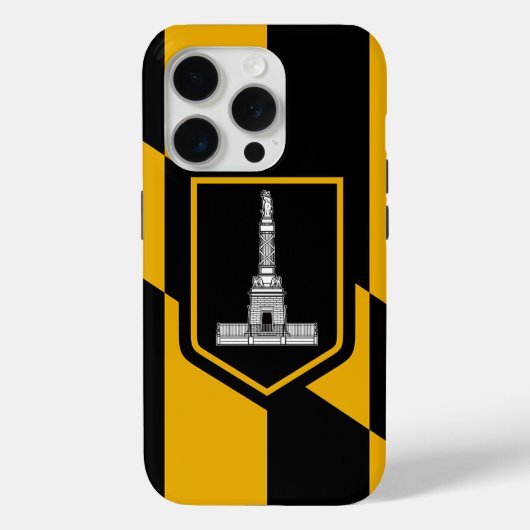 iPhone 15 Pro Case-Mate、ボルチモア フラグ Case-Mate iPhoneケース (裏面)