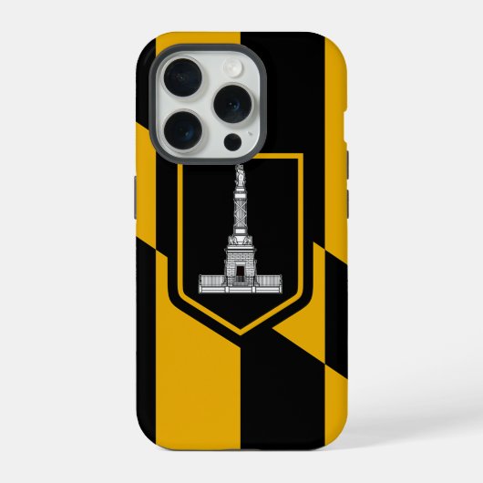 iPhone 15 Pro Case-Mate、ボルチモア フラグ iPhoneケース (裏面)