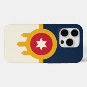 iPhone 15 Pro Case-Mate, Tulsa flag Case-Mate iPhoneケース (裏面 (横))