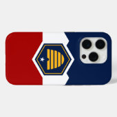 iPhone 15 Pro Case-Mate, Utah State new flag Case-Mate iPhoneケース (裏面 (横))