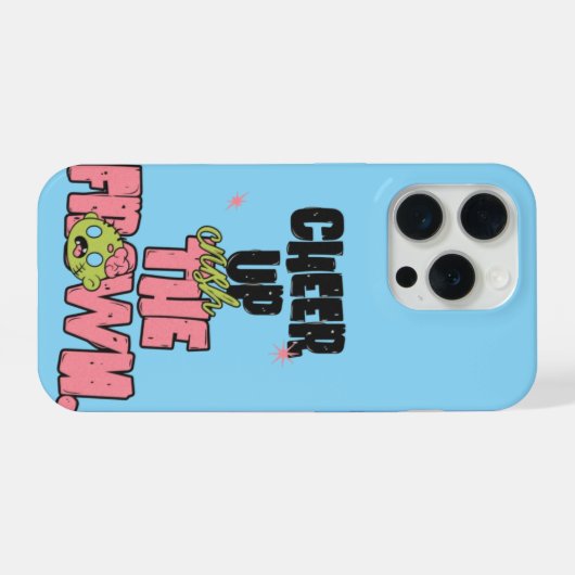 IPHONE 15 PRO CRUSH THE FROWN CHEER UP CASE iPhoneケース (裏面横)