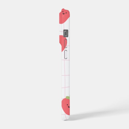 IPhone 15 pro cute strawberry case iPhoneケース (左側面)