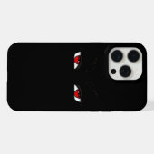 iPhone 15 Pro Maxケースに映える赤い鋭いアニメ風の目 iPhoneケース (裏面横)