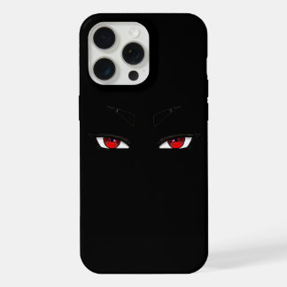 iPhone 15 Pro Maxケースに映える赤い鋭いアニメ風の目 Maxケース