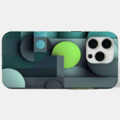 iPhone 15 pro maxケース黒と緑 Case-Mate iPhoneケース (裏面 (横))