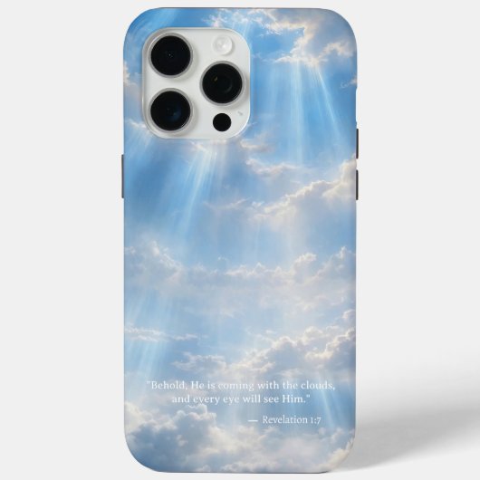 iPhone 15 Pro Maxケース • 光り輝く雲と聖書 Case-Mate iPhoneケース (裏面)