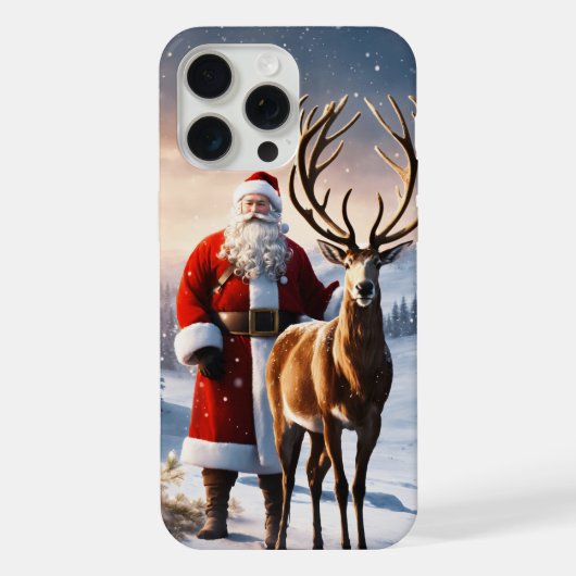 iPhone 15 pro max クリスマステーマのスマホケース iPhoneケース (裏面)