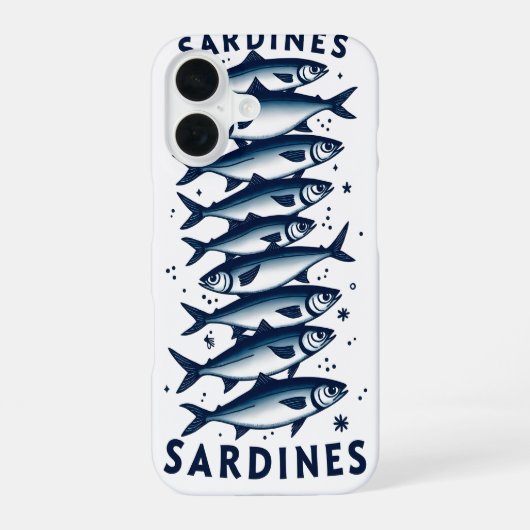 iphone 16のSardines電話ケース 16ケース (裏面)
