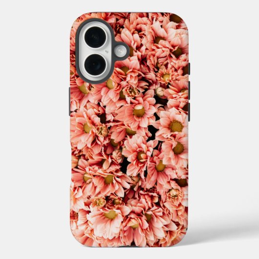 iPhone 16ケースクローズアップのピンクの花 Case-Mate iPhoneケース (裏面)