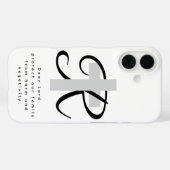 iPhone 16ケース、宗教的なクロスと祈りの言葉 Case-Mate iPhoneケース (裏面 (横))