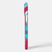 IPhone 16ピンクとアクアブルーの抽象芸術アートケース Case-Mate iPhoneケース (裏面 / 左)