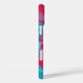 IPhone 16ピンクとアクアブルーの抽象芸術アートケース Case-Mate iPhoneケース (裏面 / 右)