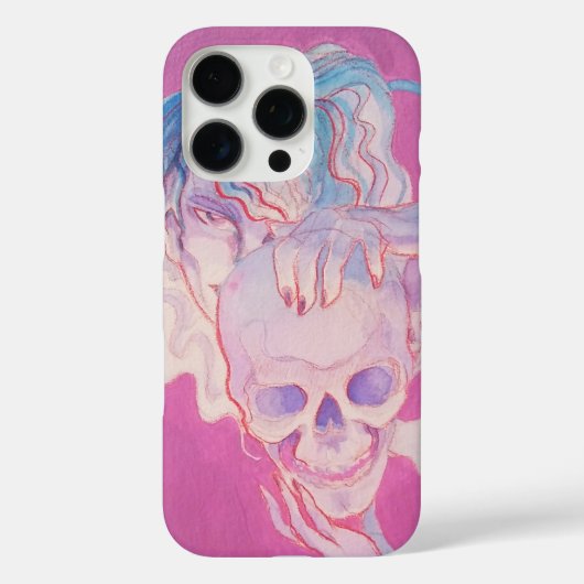 iphone 16 カバー - パープルアウトオブボディーアート (裏面)