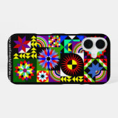 iPhone 16 ケース - キルトコラージュ (裏面横)