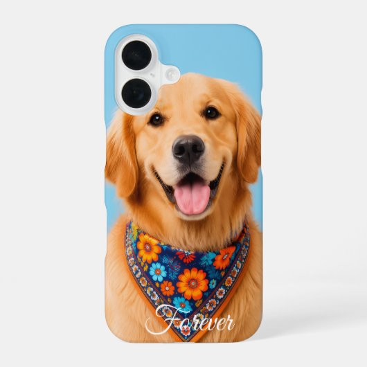 iPhone 16: ゴールデンレトリバー カバー (裏面)