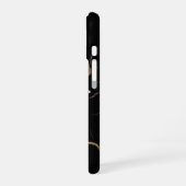 iPhone 16 ブラック ゴールド 大理石 モチベーショナルケース 16ケース (左側面)
