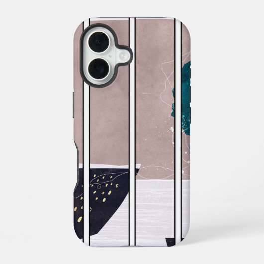 iPhone 16 抽象的なケースデザイン 16ケース (裏面)