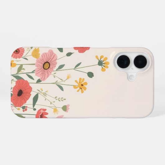 IPhone 16 cute floral case 16ケース (裏面横)