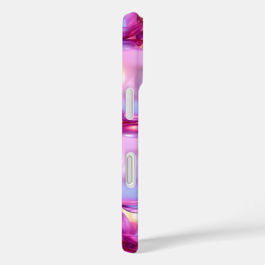 iPhone 16 Iridescent Pink 3D Glossy Bubble case Case-Mate iPhoneケース (裏面 / 右)