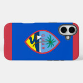 iPhone 16 Plusケースメイト、グアムフラグ Case-Mate iPhoneケース (裏面 (横))