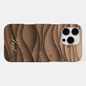 iPhone 16 proデザートチパーソナライズされたタンデザイン iPhoneケース (裏面横)