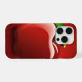 iPhone 16 Pro ケース | 赤いアップルロゴデザイン | シンプル (裏面横)