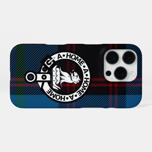 iPhone 16 Pro Case - Hume Ancient Tartan & Crest iPhoneケース (裏面横)