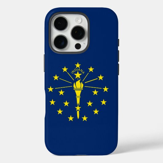 iPhone 16 Pro Case-Mate インディアナ州の旗 iPhoneケース (裏面)