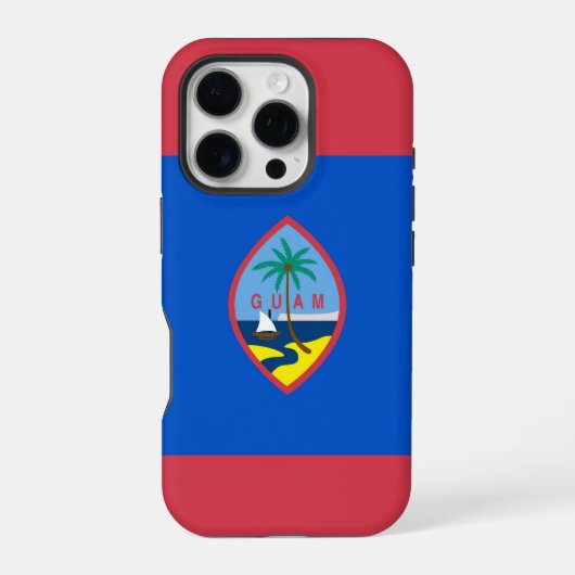 iPhone 16 Pro Case-Mate グアムの旗 iPhoneケース (裏面)