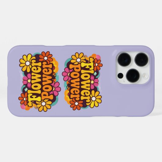 iPhone 16 Pro Cases | Electronics | Retro Floral iPhoneケース (裏面横)