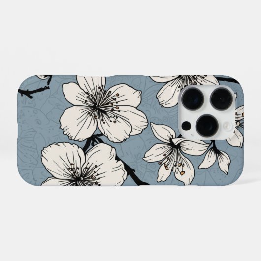 Iphone 16 Pro lightweight case with Cherry Blossom iPhoneケース (裏面横)