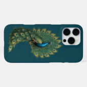 iPhone 16 Pro Max用 高級クジャクアートケース iPhoneケース (裏面横)