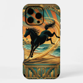 iPhone 16 Pro Max ケース ワイルド ブラック ホース フリーダム