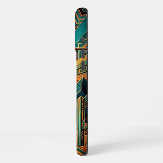 iPhone 16 Pro Max Case | Geometric Sun Landscape iPhoneケース (左側面)