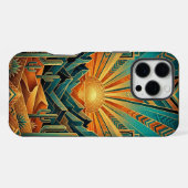 iPhone 16 Pro Max Case | Geometric Sun Landscape iPhoneケース (裏面横)