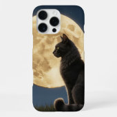 iPhone 16 Pro Max cat and moon phone case iPhoneケース (裏面)